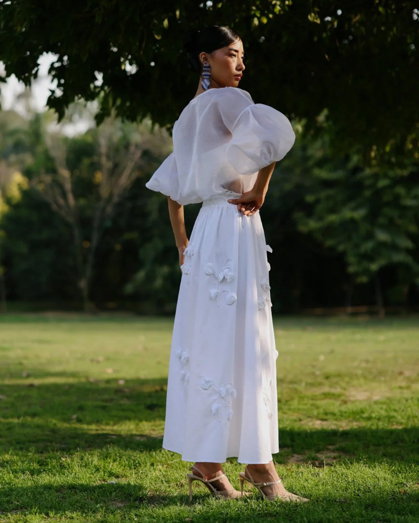 Raya Top With Petal Play Skirt