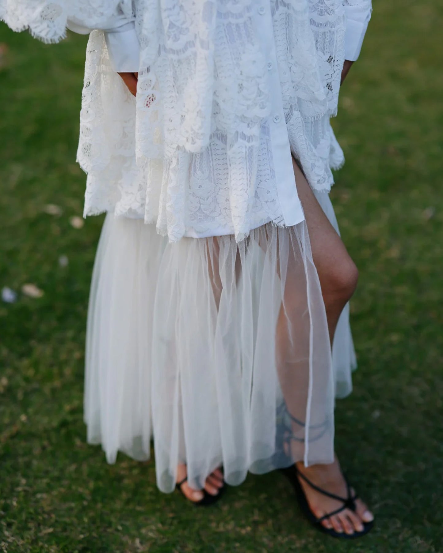 Wavelet Lace Flowy Dress
