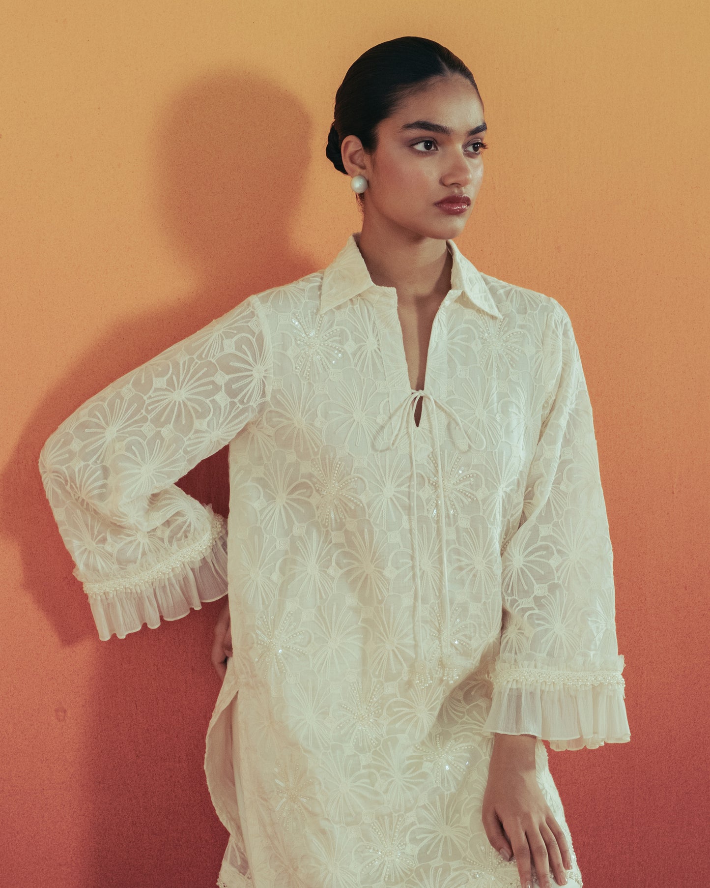 Ivory Garden Tunic Set