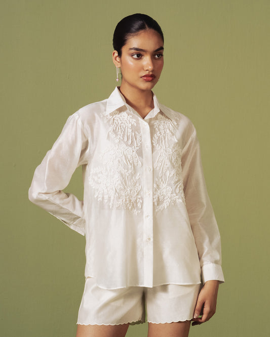 Ivory Blossom Short Set