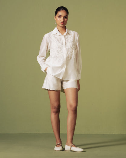 Ivory Blossom Short Set