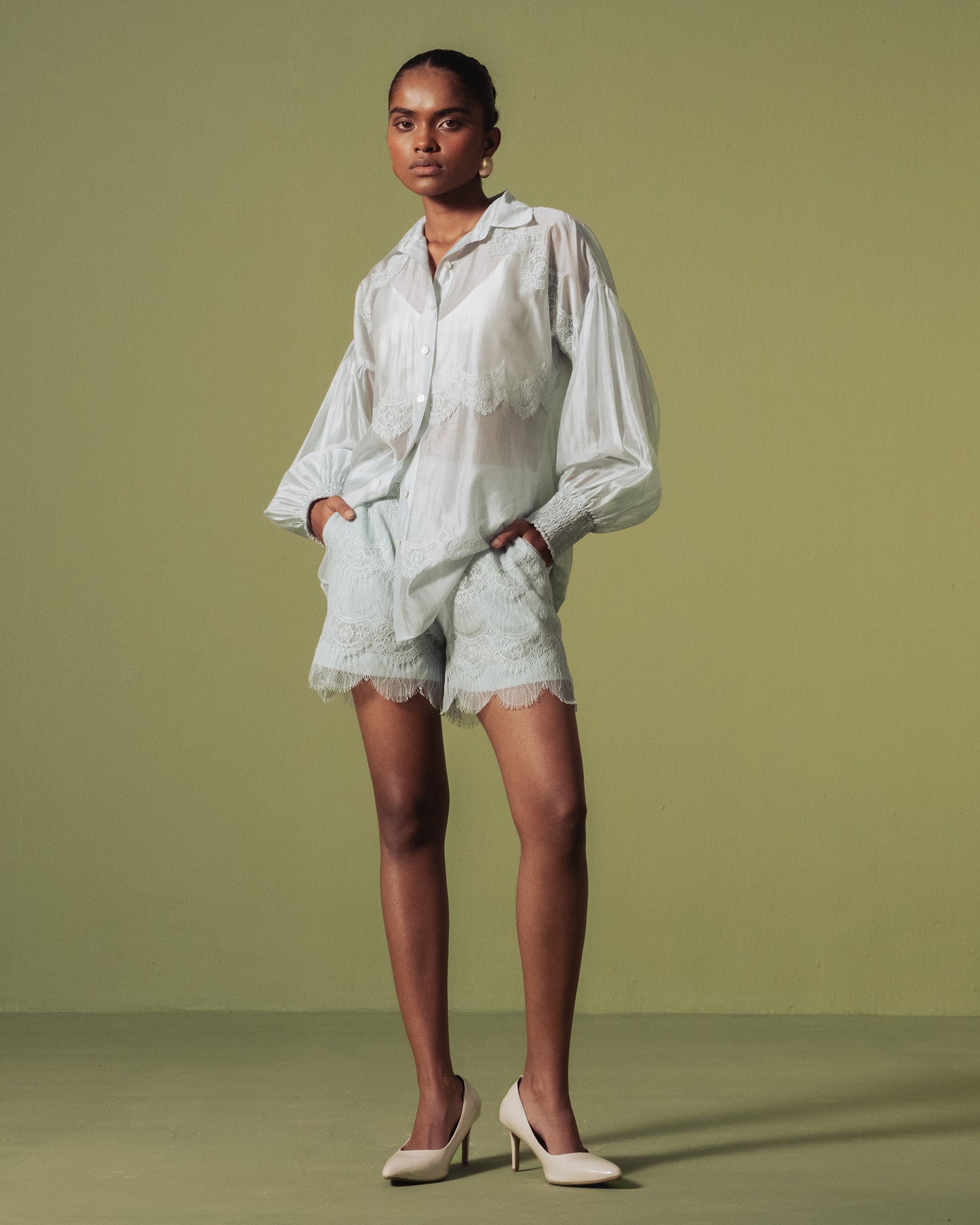 Mint Lace Lounge Set