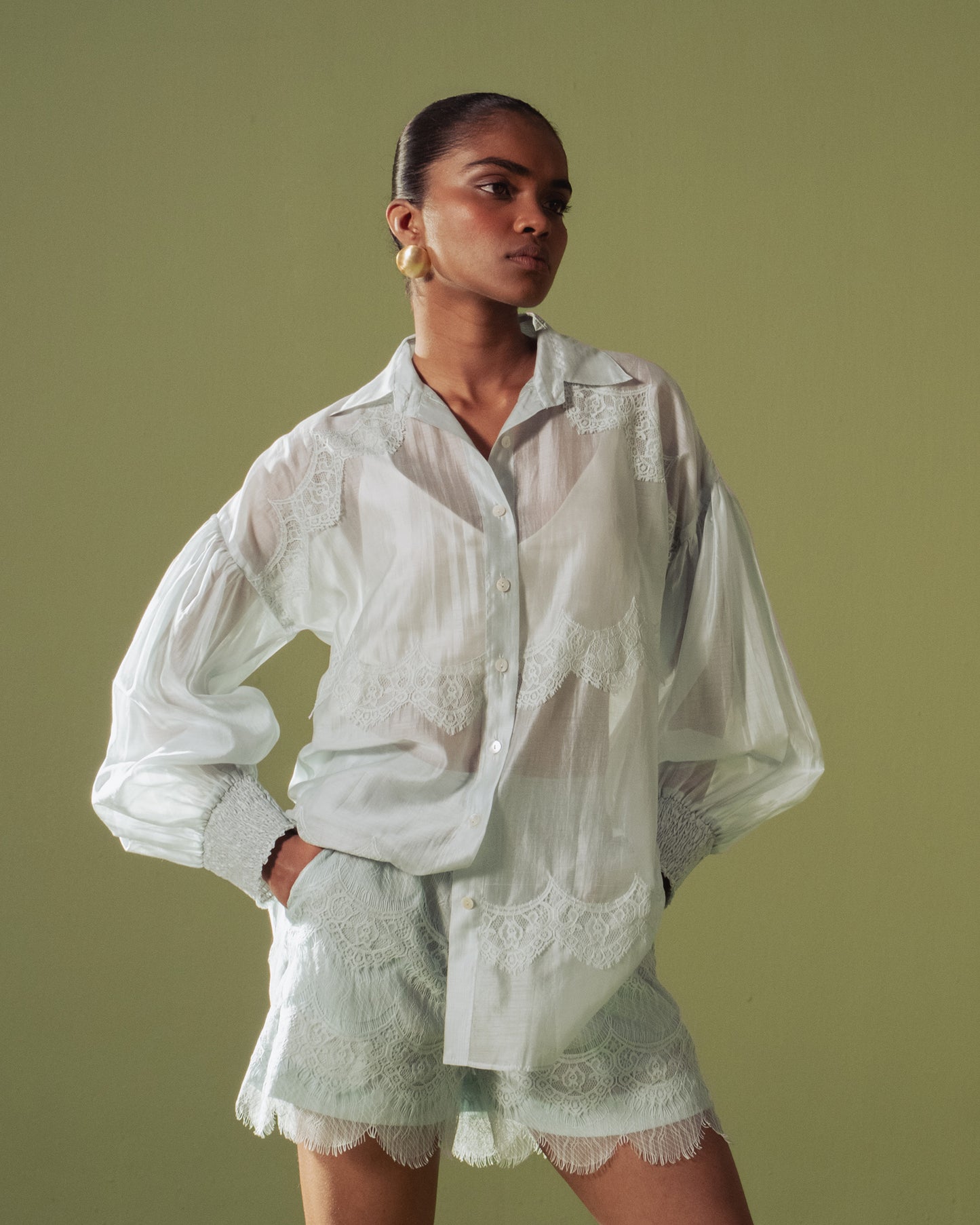 Mint Lace Lounge Set