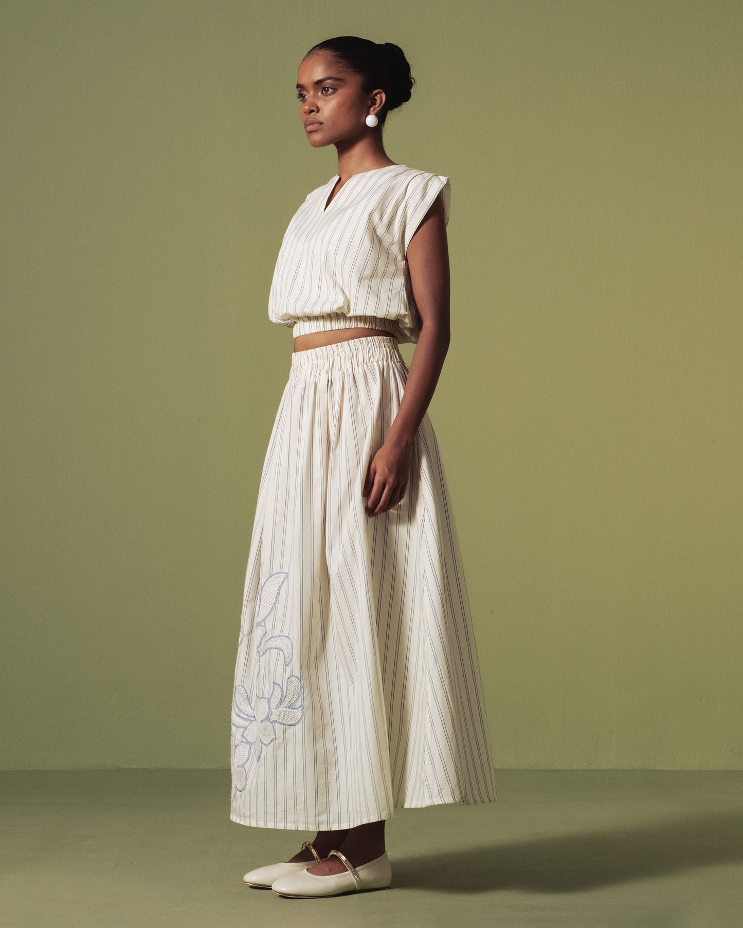 Meadow Stripe Skirt Set
