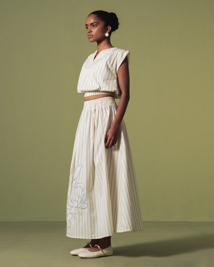 Meadow Stripe Skirt Set