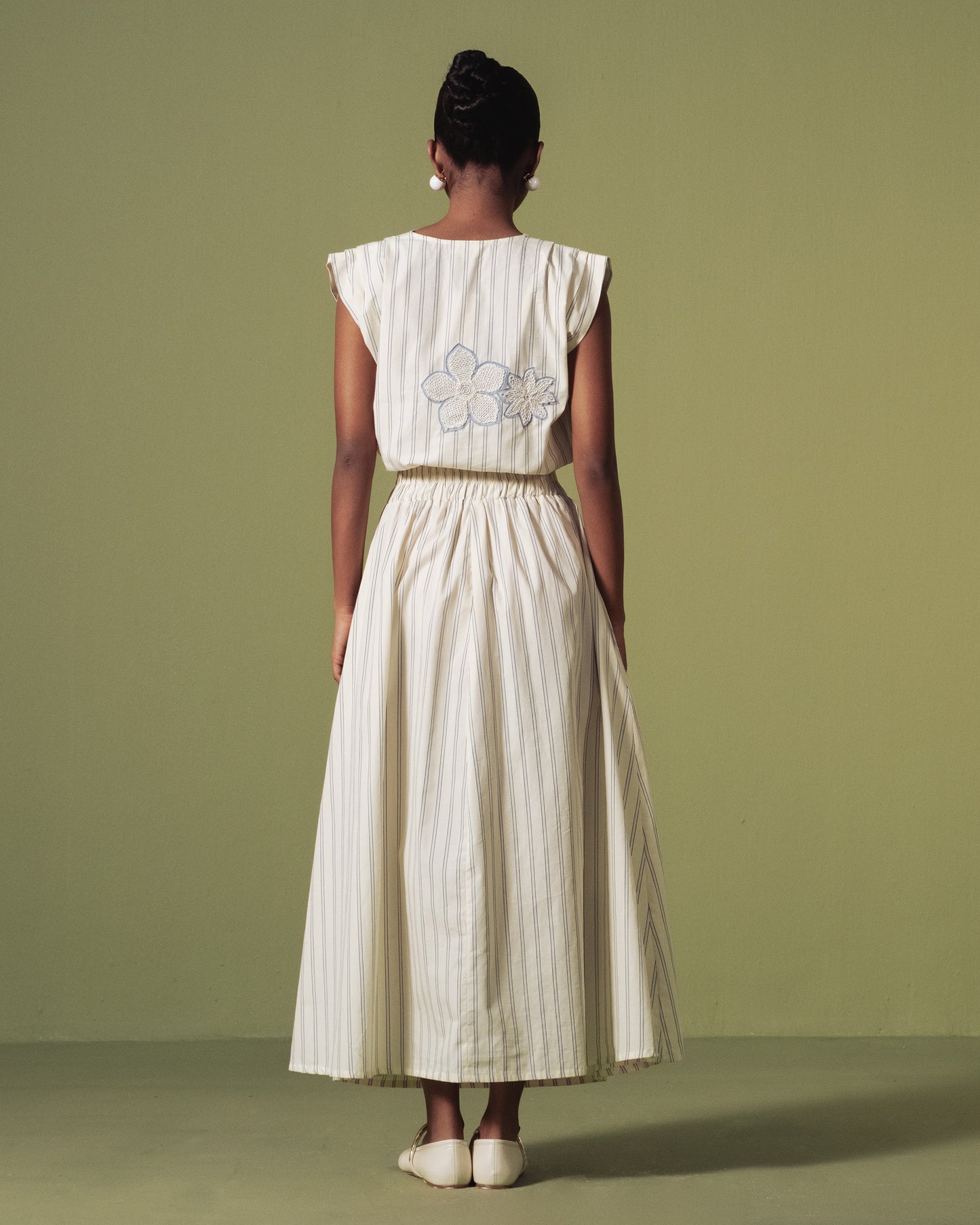 Meadow Stripe Skirt Set