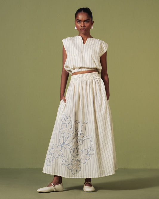 Meadow Stripe Skirt Set