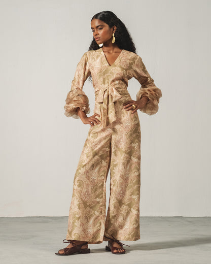 Olive Paisley Wrap Set