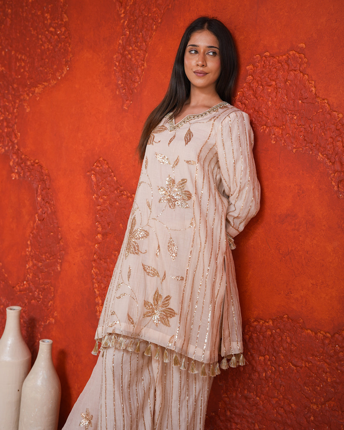 Noor Set Powder Pink